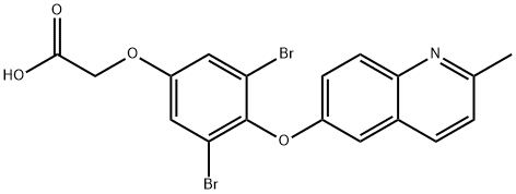 2-(3,5-Dibromo-4-((2-methylquinolin-6-yl)oxy)phenoxy)acetic acid Struktur