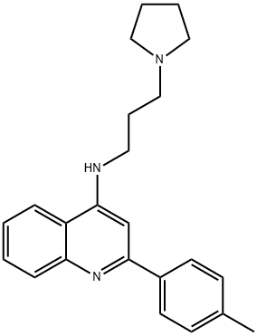 N-(3-(Pyrrolidin-1-yl)propyl)-2-(p-tolyl)quinolin-4-amine 结构式
