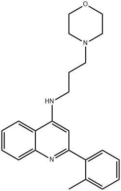 N-(3-Morpholinopropyl)-2-(o-tolyl)quinolin-4-amine 化学構造式