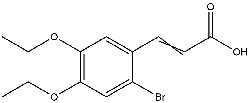 3-(2-Bromo-4,5-diethoxyphenyl)-2-propenoic acid Structure