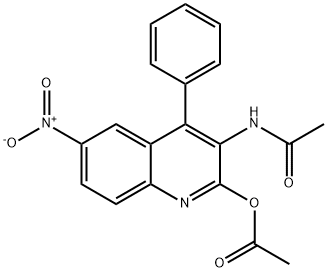 3-Acetamido-6-nitro-4-phenylquinolin-2-yl acetate Struktur
