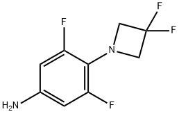 4-(3,3-Difluoroazetidin-1-yl)-3,5-difluoroaniline 化学構造式