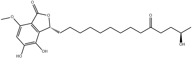1(3H)-Isobenzofuranone, 4,5-dihydroxy-3-[(13R)-13-hydroxy-10-oxotetradecyl]-7-methoxy-, (3R)-|