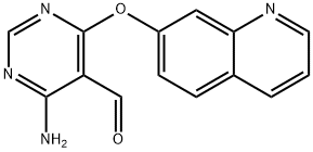 4-Amino-6-(quinolin-7-yloxy)pyrimidine-5-carbaldehyde Struktur