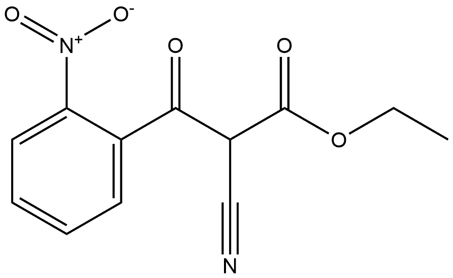 Benzenepropanoic acid, α-cyano-2-nitro-β-oxo-, ethyl ester Structure