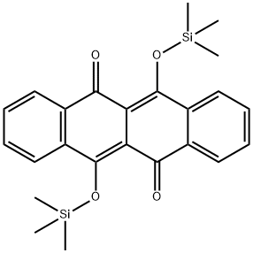 6,12-Bis((trimethylsilyl)oxy)tetracene-5,11-dione 化学構造式