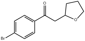 1-(4-溴苯基) -2-(四氢呋喃-2-基)乙酮 结构式