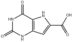 2,4-二羟基-5H-吡咯并[3,2-D]嘧啶-6-甲酸, 91996-88-2, 结构式