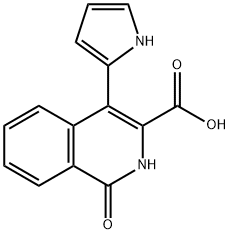 1-Oxo-4-(1H-pyrrol-2-yl)-1,2-dihydroisoquinoline-3-carboxylic acid 结构式