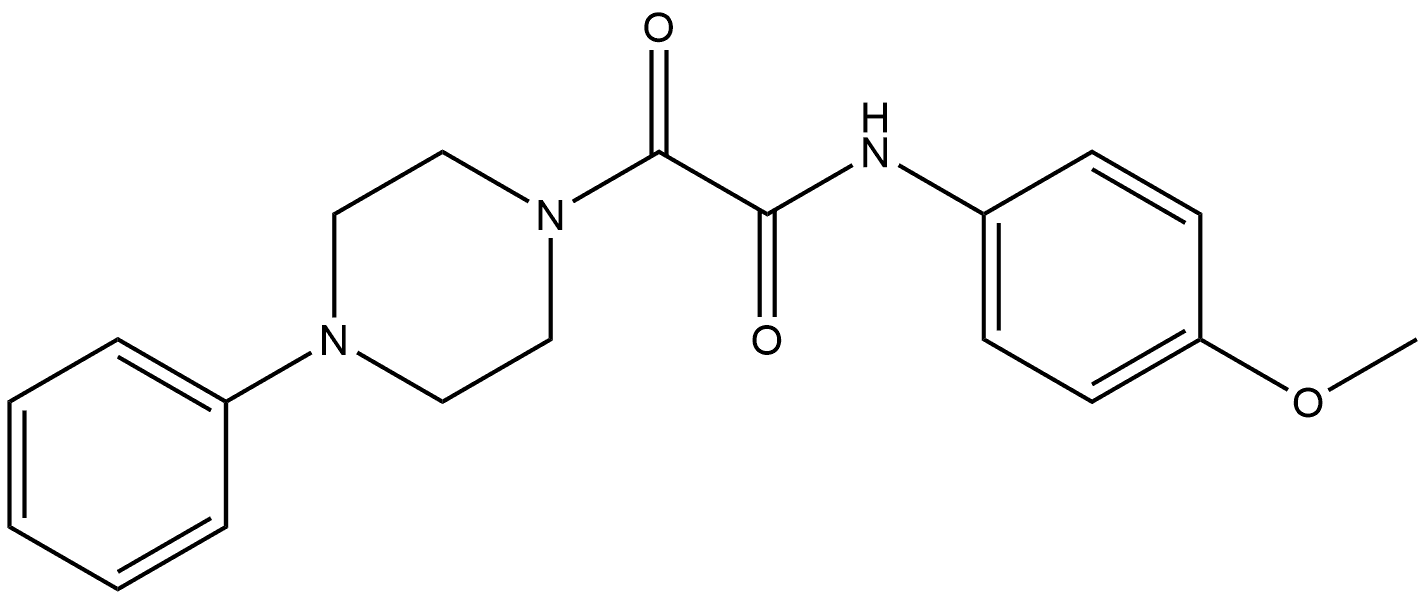 1-Piperazineacetamide, N-(4-methoxyphenyl)-α-oxo-4-phenyl- Struktur