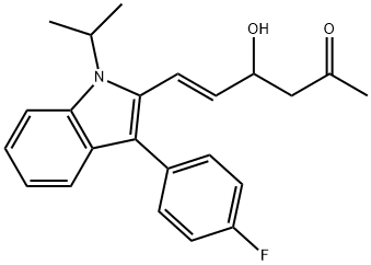 5-Hexen-2-one, 6-[3-(4-fluorophenyl)-1-(1-methylethyl)-1H-indol-2-yl]-4-hydroxy-, (5E)-|氟伐他汀杂质 3