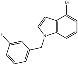 4-Bromo-1-(3-fluorobenzyl)-1H-indole Struktur