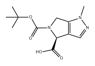 Pyrrolo[3,4-c]pyrazole-4,5(1H)-dicarboxylic acid, 4,6-dihydro-1-methyl-, 5-(1,1-dimethylethyl) ester, (4S)- Struktur