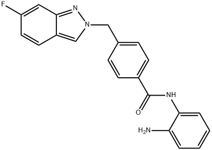 N-(2-Aminophenyl)-4-((6-fluoro-2H-indazol-2-yl)methyl)benzamide Structure