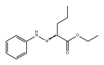 Pentanoic acid, 2-(2-phenylhydrazinylidene)-, ethyl ester 化学構造式
