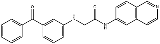 2-((3-Benzoylphenyl)amino)-N-(isoquinolin-6-yl)acetamide Struktur