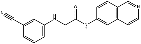 2-((3-Cyanophenyl)amino)-N-(isoquinolin-6-yl)acetamide Structure