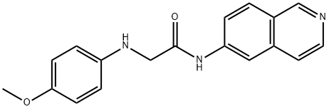 N-(Isoquinolin-6-yl)-2-((4-methoxyphenyl)amino)acetamide 化学構造式