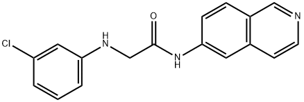 2-((3-Chlorophenyl)amino)-N-(isoquinolin-6-yl)acetamide Structure