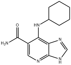 7-(Cyclohexylamino)-3H-imidazo[4,5-b]pyridine-6-carboxamide 化学構造式