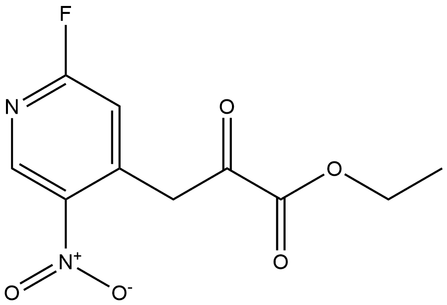 4-Pyridinepropanoic acid, 2-fluoro-5-nitro-α-oxo-, ethyl ester 化学構造式