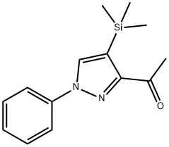 1-(1-Phenyl-4-(trimethylsilyl)-1H-pyrazol-3-yl)ethanone 结构式