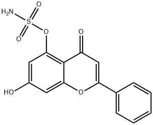 7-Hydroxy-4-oxo-2-phenyl-4H-chromen-5-yl sulfamate Struktur