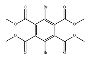 3,6-二溴苯-1,2,4,5-四羧酸四甲酯 结构式