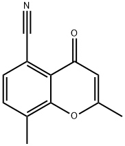 2,8-Dimethyl-4-oxo-4H-chromene-5-carbonitrile Struktur