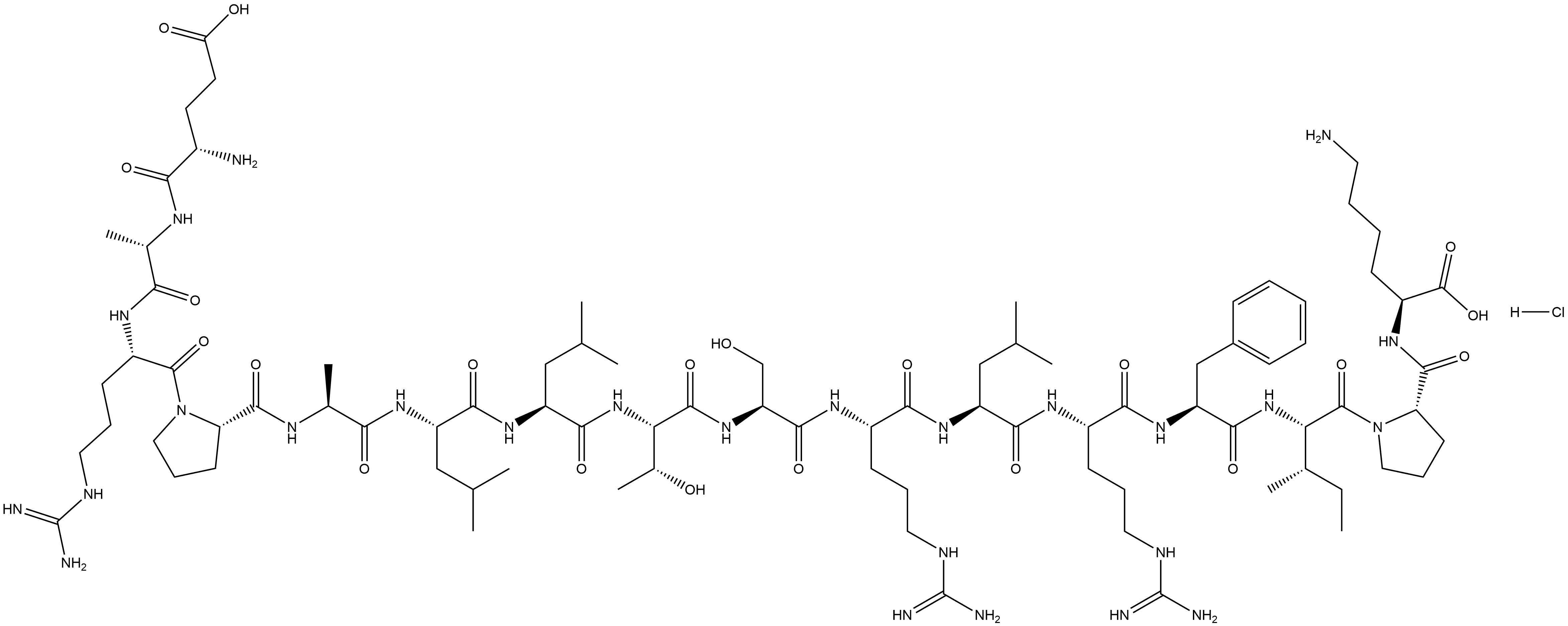 人类端粒酶逆转录酶(TERT)序列多肽 结构式