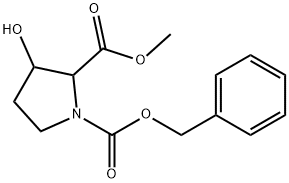 1,2-Pyrrolidinedicarboxylic acid, 3-hydroxy-, 2-methyl 1-(phenylmethyl) ester,92246-87-2,结构式