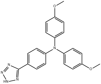 Benzenamine, N,N-bis(4-methoxyphenyl)-4-(2H-tetrazol-5-yl)- 结构式