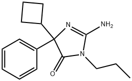 4H-Imidazol-4-one, 2-amino-5-cyclobutyl-3,5-dihydro-5-phenyl-3-propyl- Structure