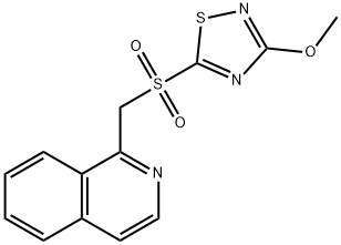 5-((Isoquinolin-1-ylmethyl)sulfonyl)-3-methoxy-1,2,4-thiadiazole 化学構造式