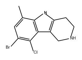 1H-Pyrido[4,3-b]indole, 8-bromo-9-chloro-2,3,4,5-tetrahydro-6-methyl-,922511-32-8,结构式