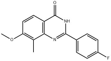 2-(4-Fluorophenyl)-7-methoxy-8-methylquinazolin-4(3H)-one,922520-24-9,结构式