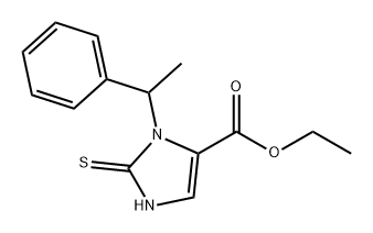 1H-Imidazole-4-carboxylic acid, 2,3-dihydro-3-(1-phenylethyl)-2-thioxo-, ethyl ester Structure