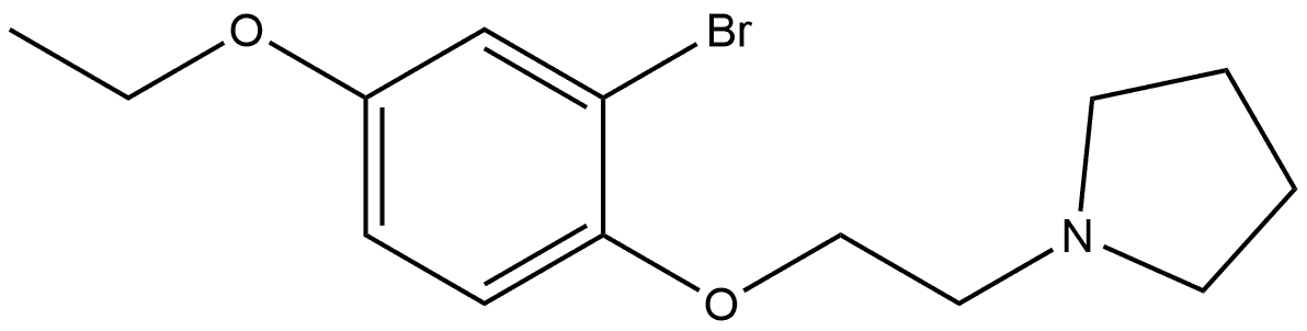 1-[2-(2-Bromo-4-ethoxyphenoxy)ethyl]pyrrolidine Structure