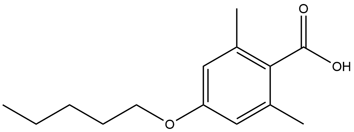 2,6-Dimethyl-4-(pentyloxy)benzoic acid,92301-19-4,结构式