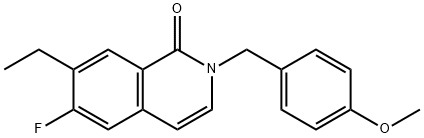 7-Ethyl-6-fluoro-2-(4-methoxybenzyl)isoquinolin-1(2H)-one Struktur