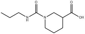 3-Piperidinecarboxylic acid, 1-[(propylamino)carbonyl]- 化学構造式