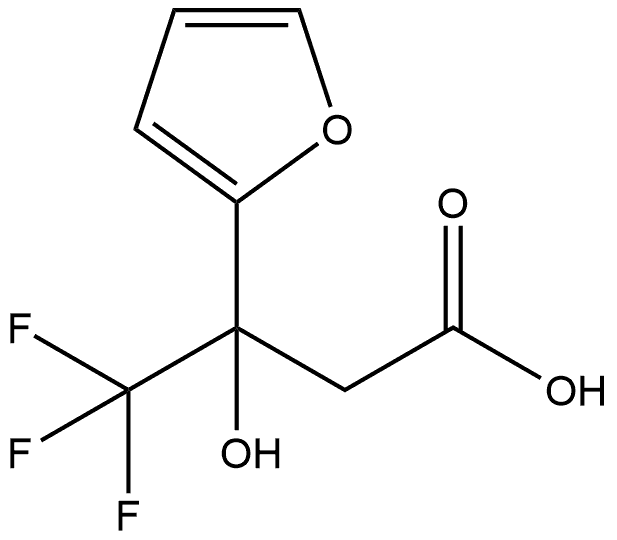 4,4,4-三氟-3-(呋喃-2-基)-3-羟基丁酸 结构式