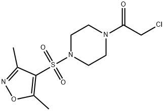 2-chloro-1-{4-[(dimethyl-1,2-oxazol-4-yl)sulfonyl]piperazin-1-yl}ethan-1-one Structure