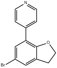 4-(5-Bromo-2,3-dihydro-7-benzofuranyl)pyridine Structure