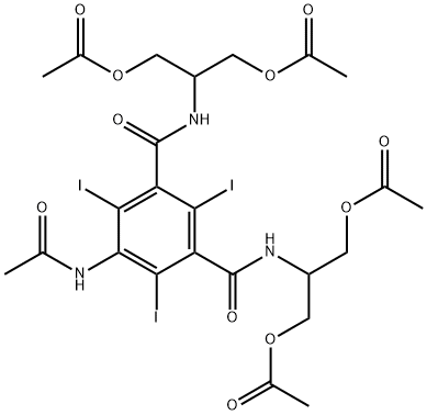 1,3-Benzenedicarboxamide, 5-(acetylamino)-N1,N3-bis[2-(acetyloxy)-1-[(acetyloxy)methyl]ethyl]-2,4,6-triiodo- Structure