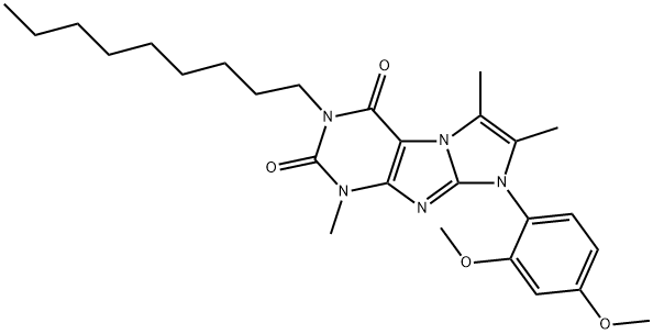 923560-48-9 1H-?Imidazo[2,?1-?f]?purine-?2,?4(3H,?8H)?-?dione, 8-?(2,?4-?dimethoxyphenyl)?-?1,?6,?7-?trimethyl-?3-?nonyl-