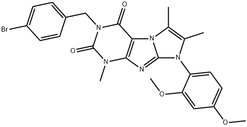 1H-?Imidazo[2,?1-?f]?purine-?2,?4(3H,?8H)?-?dione, 3-?[(4-?bromophenyl)?methyl]?-?8-?(2,?4-?dimethoxyphenyl)?-?1,?6,?7-?trimethyl-|