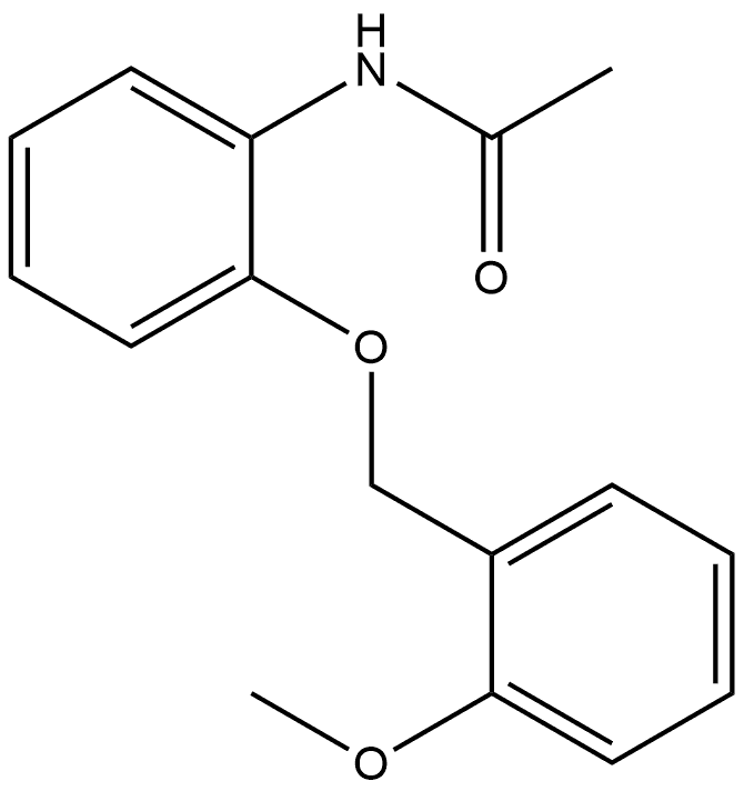 N-[2-[(2-Methoxyphenyl)methoxy]phenyl]acetamide 化学構造式