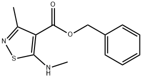 4-Isothiazolecarboxylic acid, 3-methyl-5-(methylamino)-, phenylmethyl ester,923810-50-8,结构式