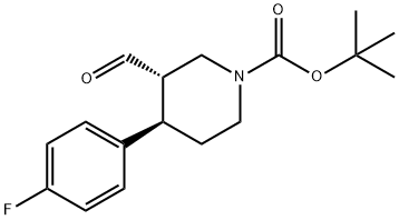 1-Piperidinecarboxylic acid, 4-(4-fluorophenyl)-3-formyl-, 1,1-dimethylethyl ester, (3S,4R)-